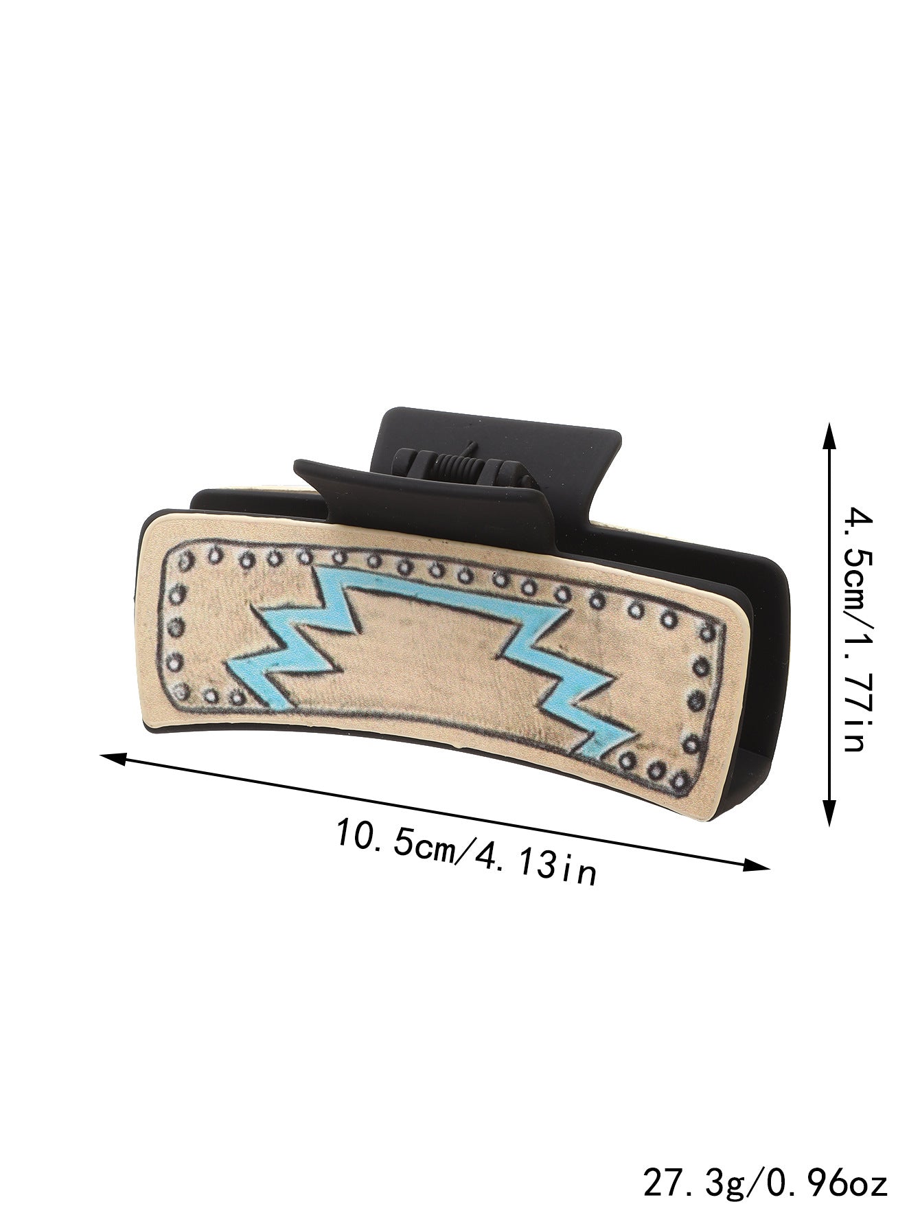 Wholesale West Denim Style Leather Hairpin Cactus Clamp Women Shark Clip